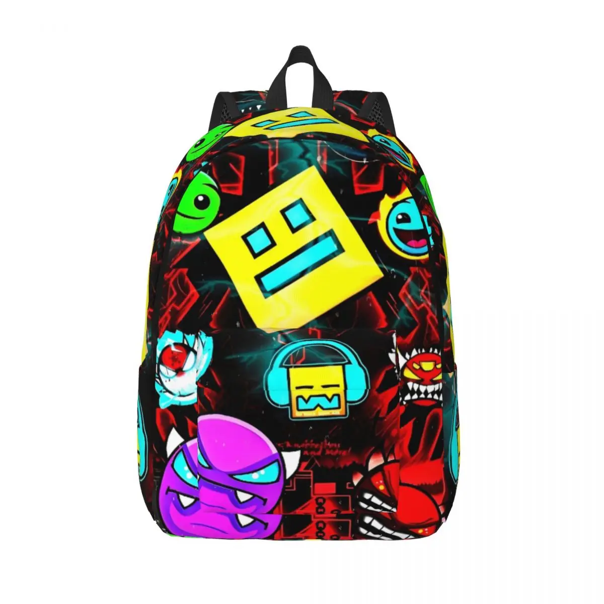 

Geometry Cube Gaming Dash for Teens Student School Bookbag Daypack Middle High College Durable