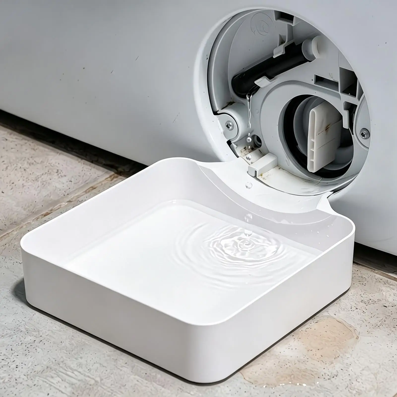 Universal Washing Machine Drain Pan, Leak-Proof Water Collection Tray for Laundry Room, Durable Floor Protector for Basement