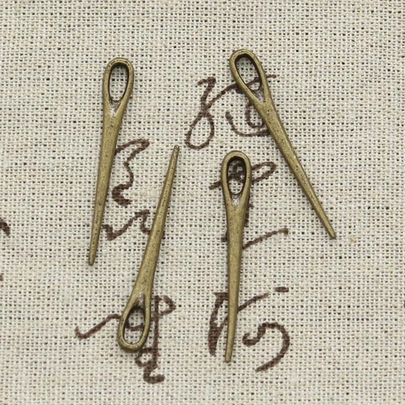 30pcs Charms Sewing Needle 39x5mm Handmade Pendant Making fit,Vintage TibetanBronze,DIY For Bracelet Necklace