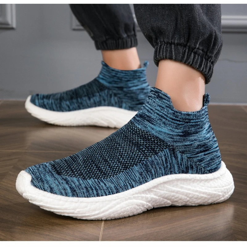 Men Sports Sneakers Casual Loafers Shoes Breathable Lightweight Comfortable Outdoor Walking Footwear For Male Use