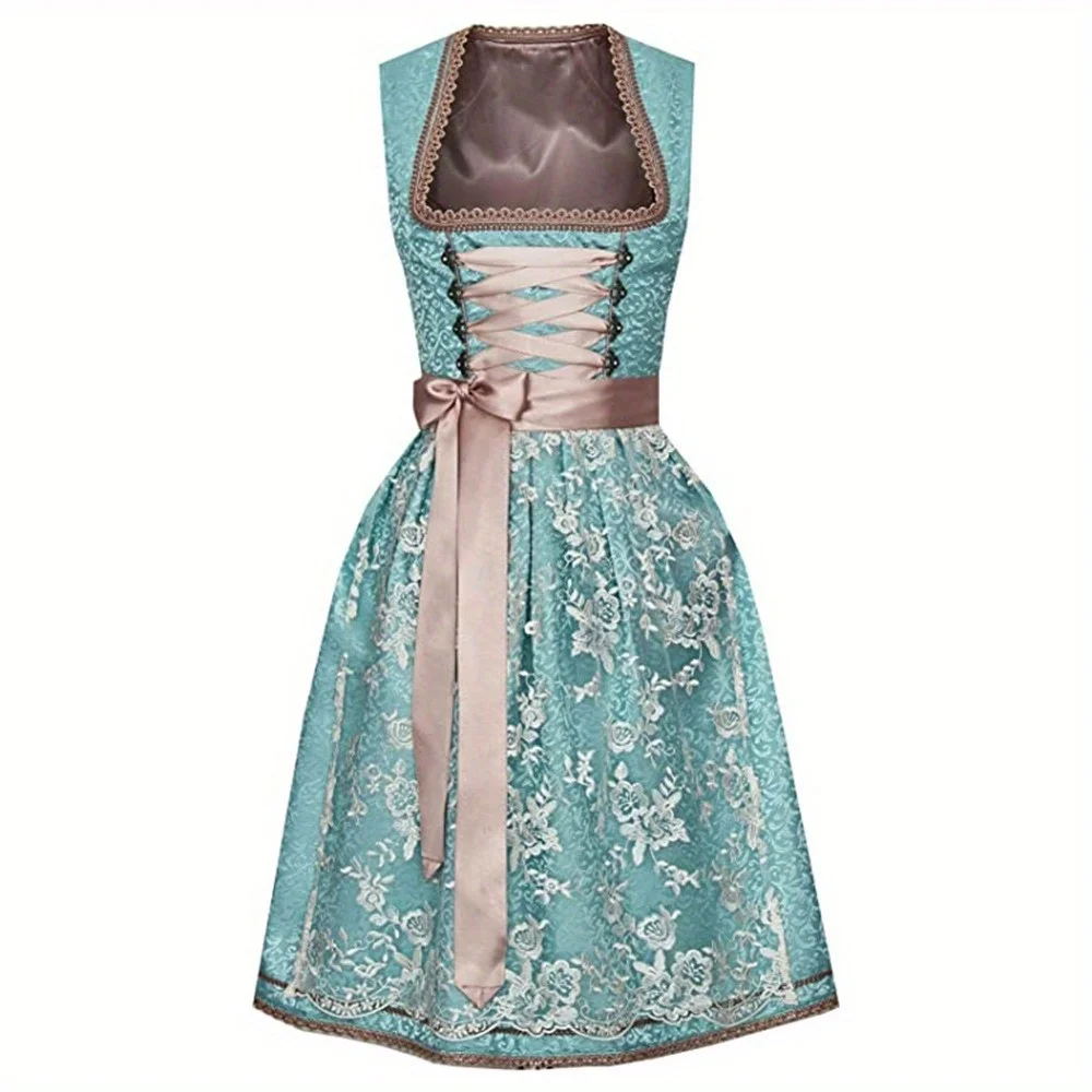 

Spring Summer Women's Clothing Maid Clothing Beer Clothing Short Sleeve Strap-on Dress Women's Accessories Renaissance Gothic