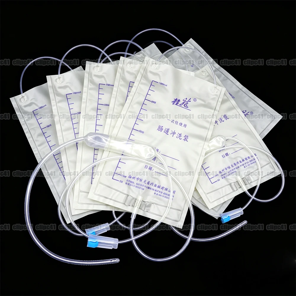 1-50Pcs Medical Cleaner Washing Intestine Enema Bag Multifunction Flusher Constipation Anal Vagina Cleaner 1000ML
