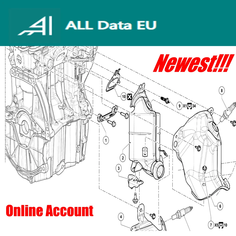 Alldata EU Newest Full Version Online Account Wiring Diagrams Repair Software Workshop Repair Essential Tool with Mobile/PC