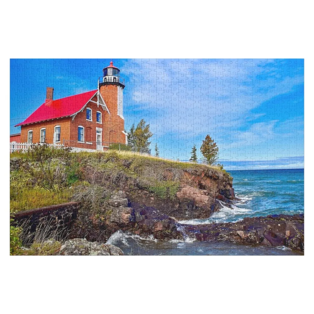 

“Eagle Harbor Lighthouse” Jigsaw Puzzle Personalized Toy Custom Photo Name Wooden Toy Puzzle