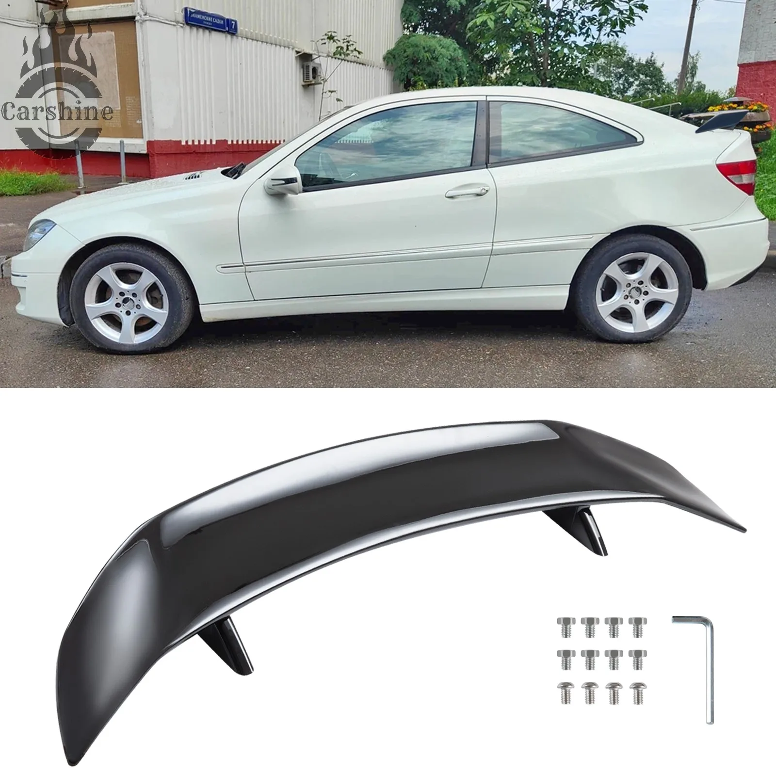 

47" Rear Trunk Spoiler Wing Lip Gloss Black For Mercedes Benz CL200 2002 New