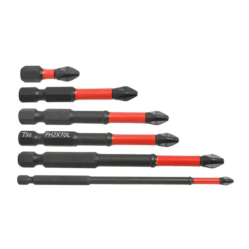 1pc 50-90mm Anti Non-slip Screwdriver Bits Magnetic Batch Head PH2 Cross Screwdriver Hex Shank Screw Driver Bits Power Tools