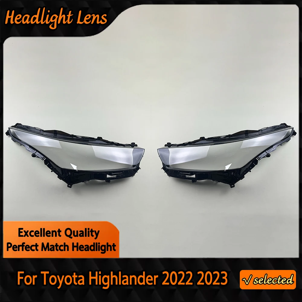 

Headlight Transparent Cover Lampshade Shell Headlamp Plexiglass Car Accessories For Toyota Highlander 2022 2023