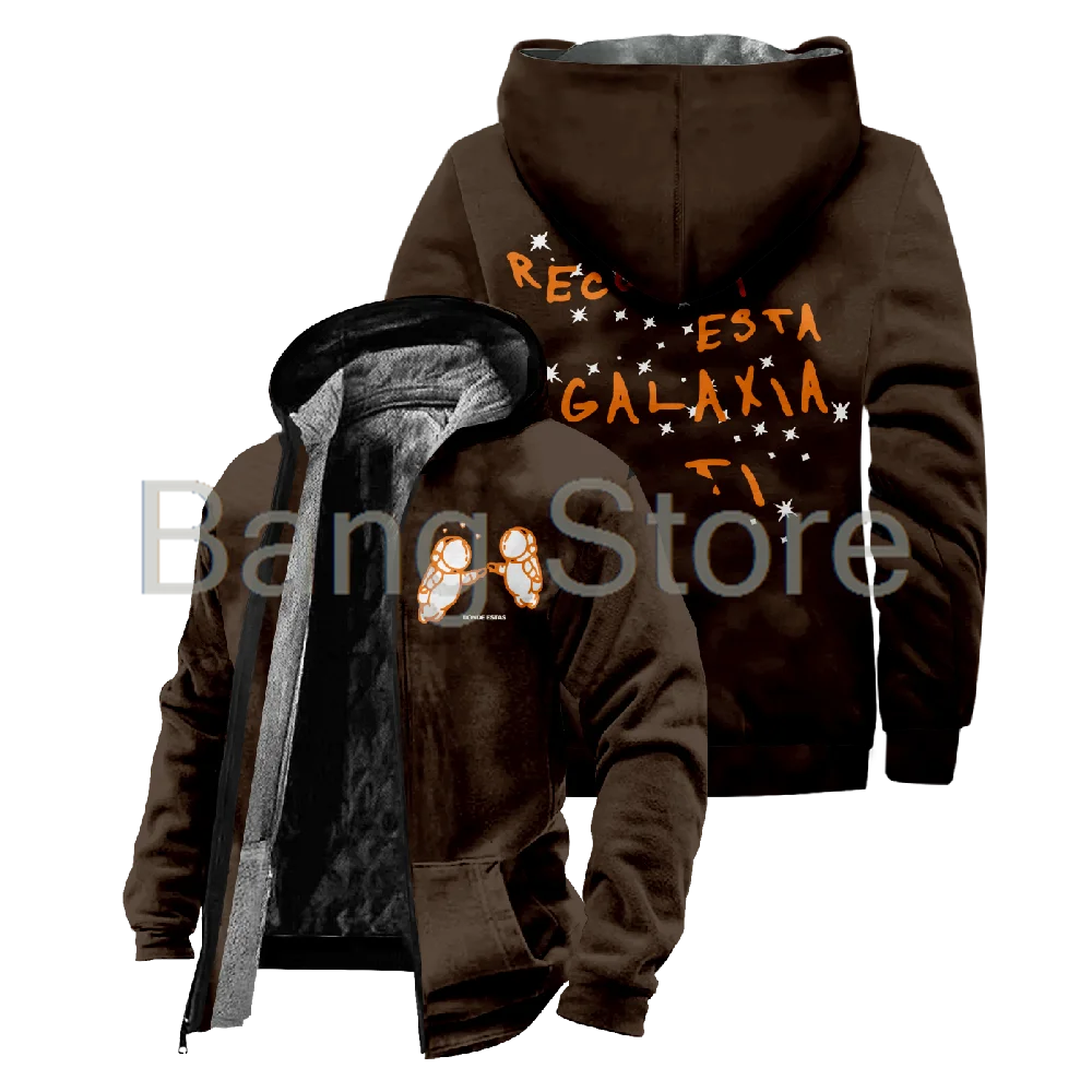 Ivan Cornejo Mirada Donde Estas Zipper Jacket Unisex Long Sleeve Thickened Winter Parka 3D Prints Streetwear Coat