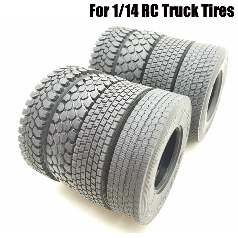 2pcs High Quality Rubber Tires Model for 1/14 Tamiya RC Truck Trailer Tipper Scania 770S MAN Benz Actros 3363 Volvo Car Parts