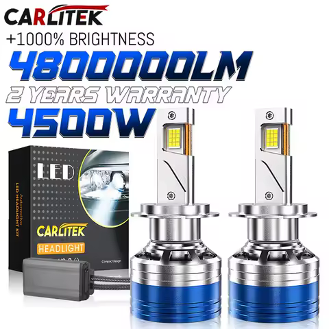 4800000LM 4500W H7 Led Headlight 9084 CSP Canbus Copper Tube H4 H1 H8 9005 HB3 9006 HB4 9012 HIR2 Turbo Auto Lamp 6000K 2PCS 12V
