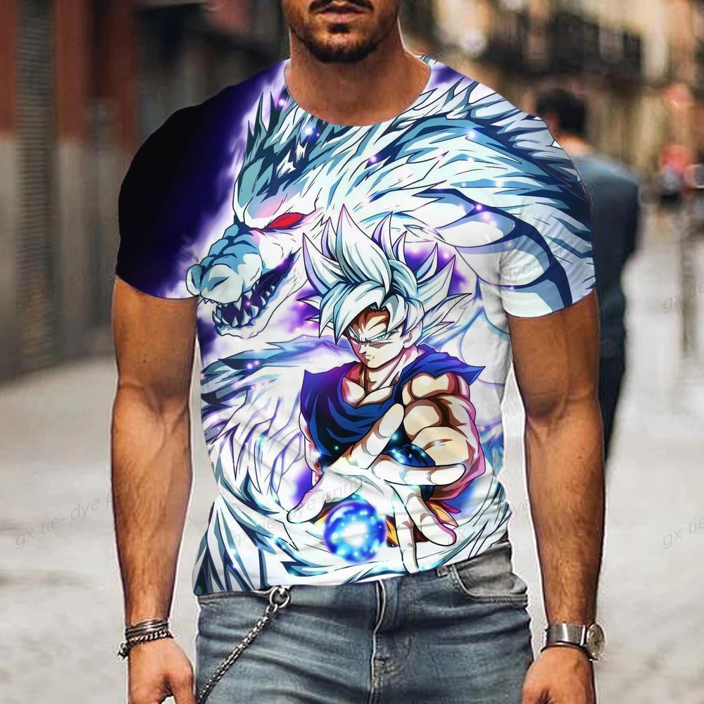 

Dragon Ball Z Pattern Print 3D Children Summer Short Sleeve T-shirt Top 2025 Hot Sale Cool Super Kids Boy Girl Goku Cosplay Tees