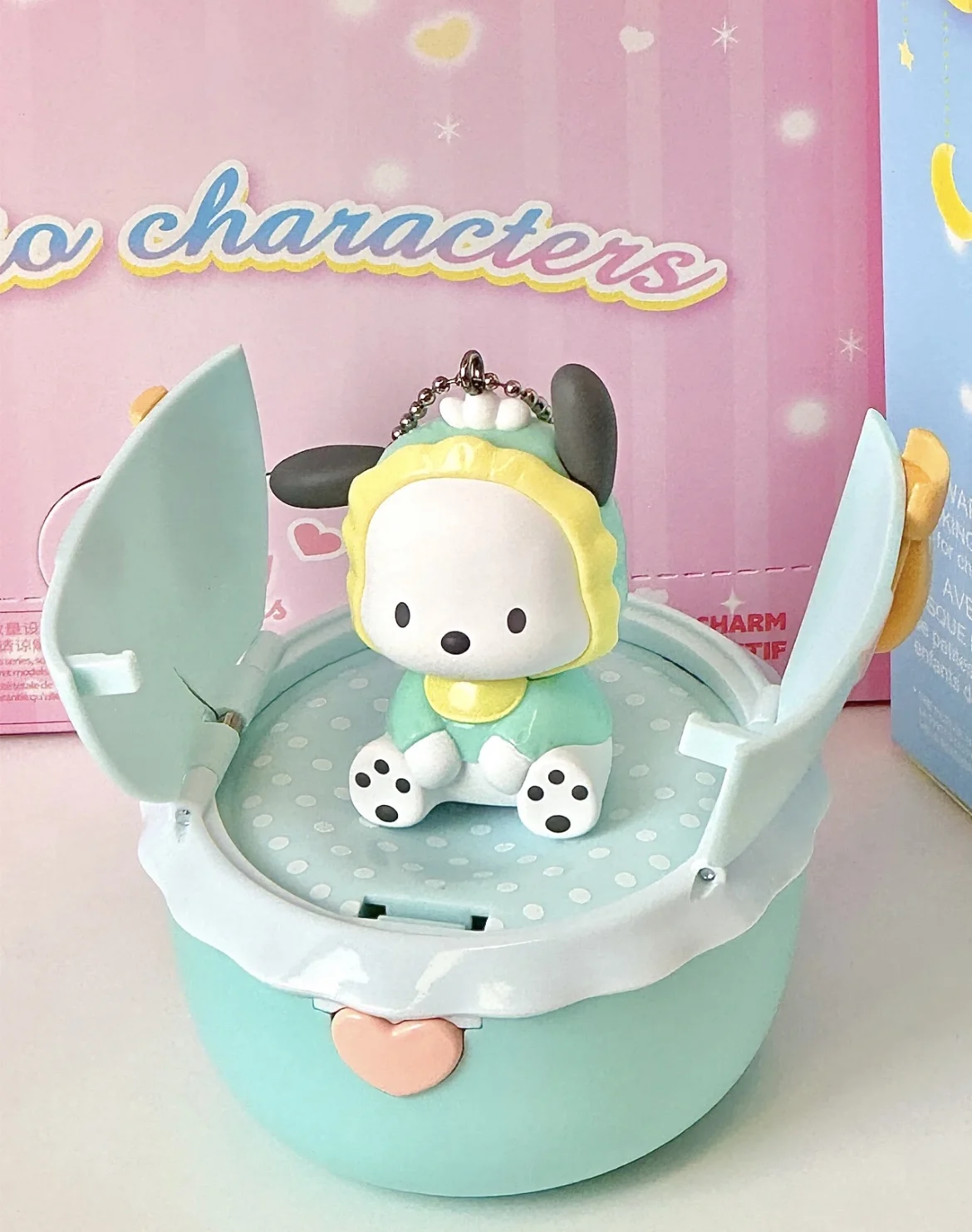 Seria zawieszek dla niemowląt Sanrio, modne zabawki, figurki w pudełkach niespodziankowych, Kulomi, Melo, Tipacha, pies Cynamon, gadżety i prezenty.