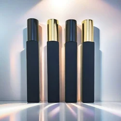10ml Glass Perfume Bottles Black Spray Bottle Dispensing Refillable Bottle Portable Travel Oil Liquid Cosmetic Container Perfum