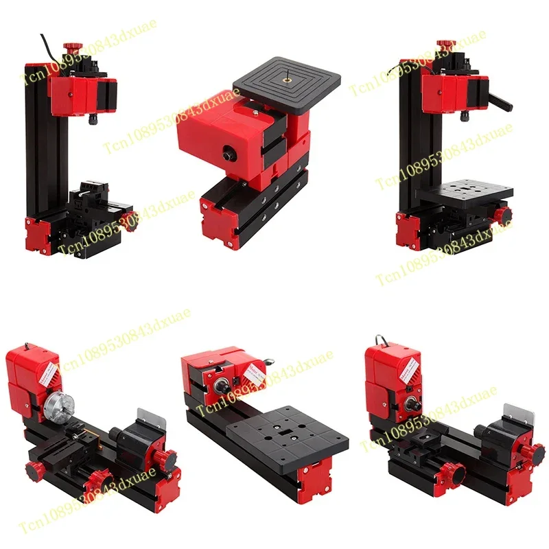 

Miniature drill, mill, saw, grinder, lathe teaching mini combination of six in one