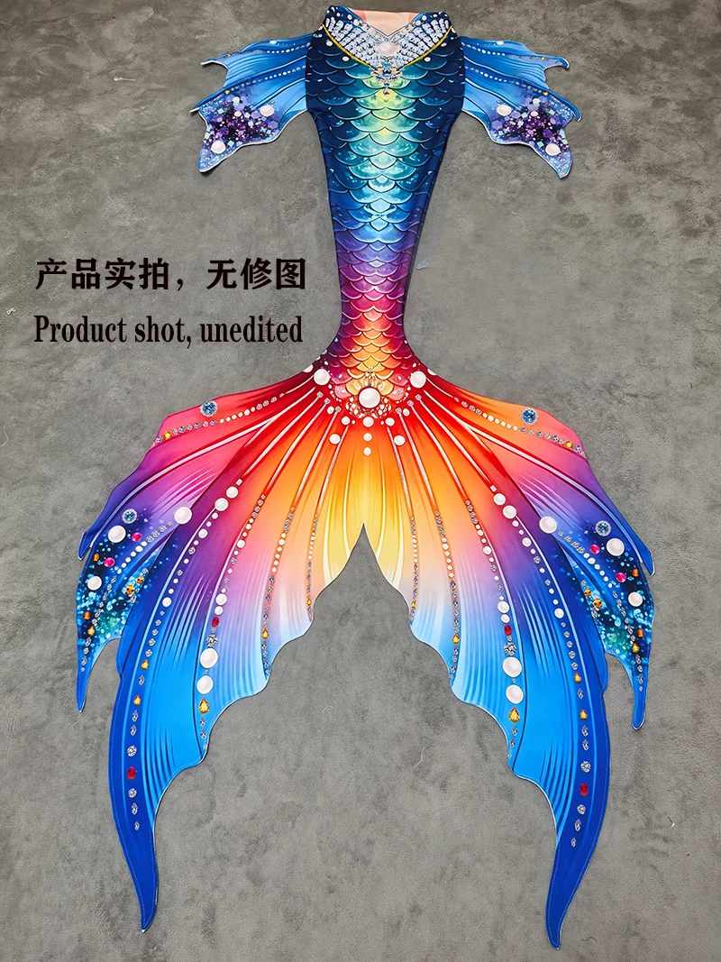 Professional Large Size Mermaid Fish Tail Suit Customizable for Adults And Children Diving Cosplay Aquarium Performance Clothing