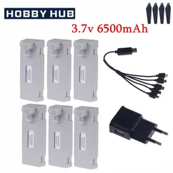 3.7V 6500mAh RC Drone Battery Stable UAV Battery for E88 E88PRO E88MAX E525 E99 E99PRO P1 P5PRO K3 S1 P8 with charger
