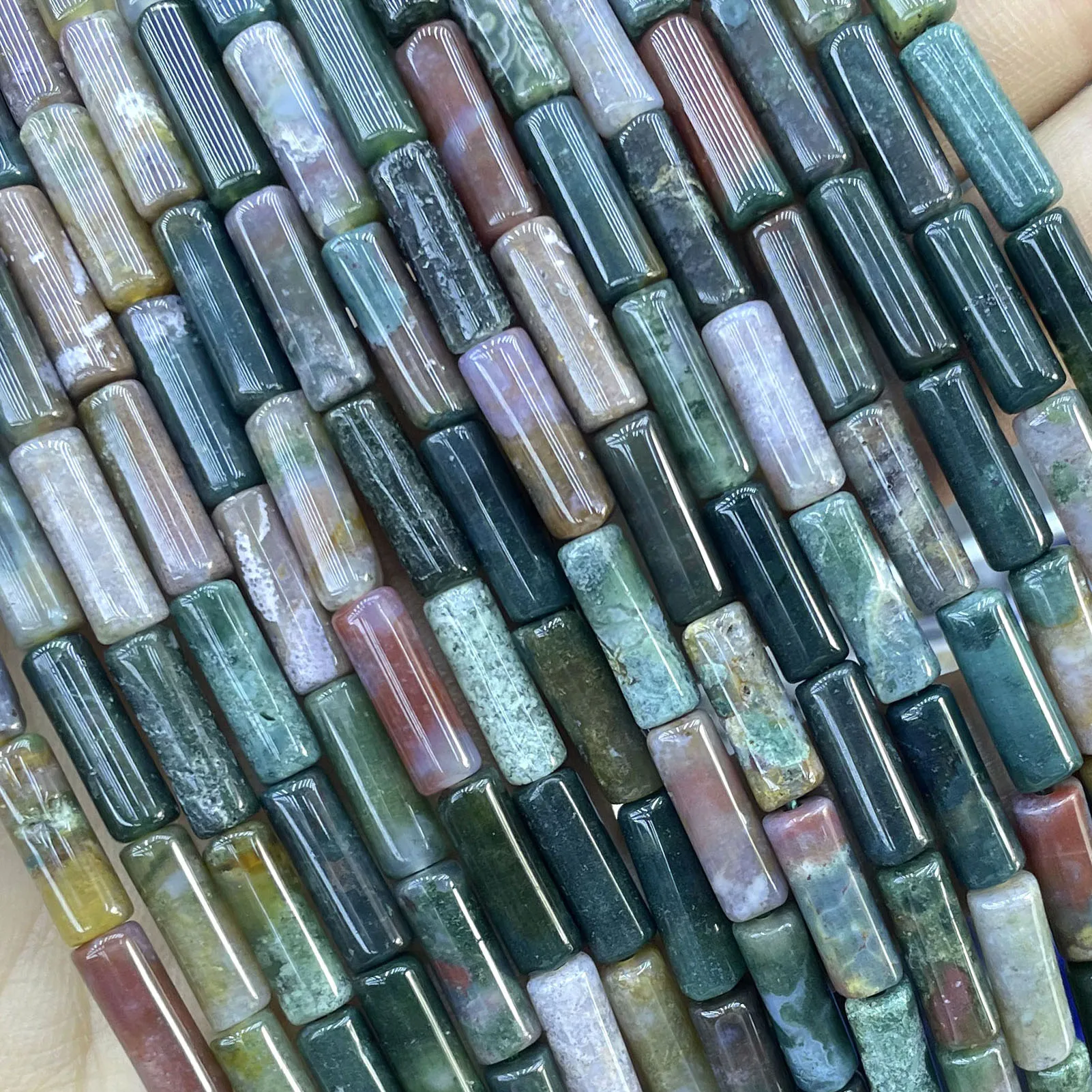 4X13MM Naturstein Zylinder Form Indische Achate Lose Spacer Perlen Für Schmuck Machen DIY Armband Halskette Zubehör