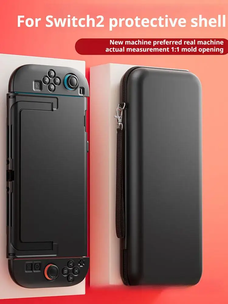 Étui de protection pour Nintendo Switch 2, housse de protection en TPU pour Switch 2, avec support, mallette de rangement Portable, accessoires antidérapants