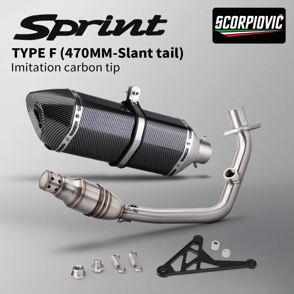 

For Vespa Sprint Primavera 150 125 2017-2020 Sprint 125 sprint 150 Moto Full Exhaust System