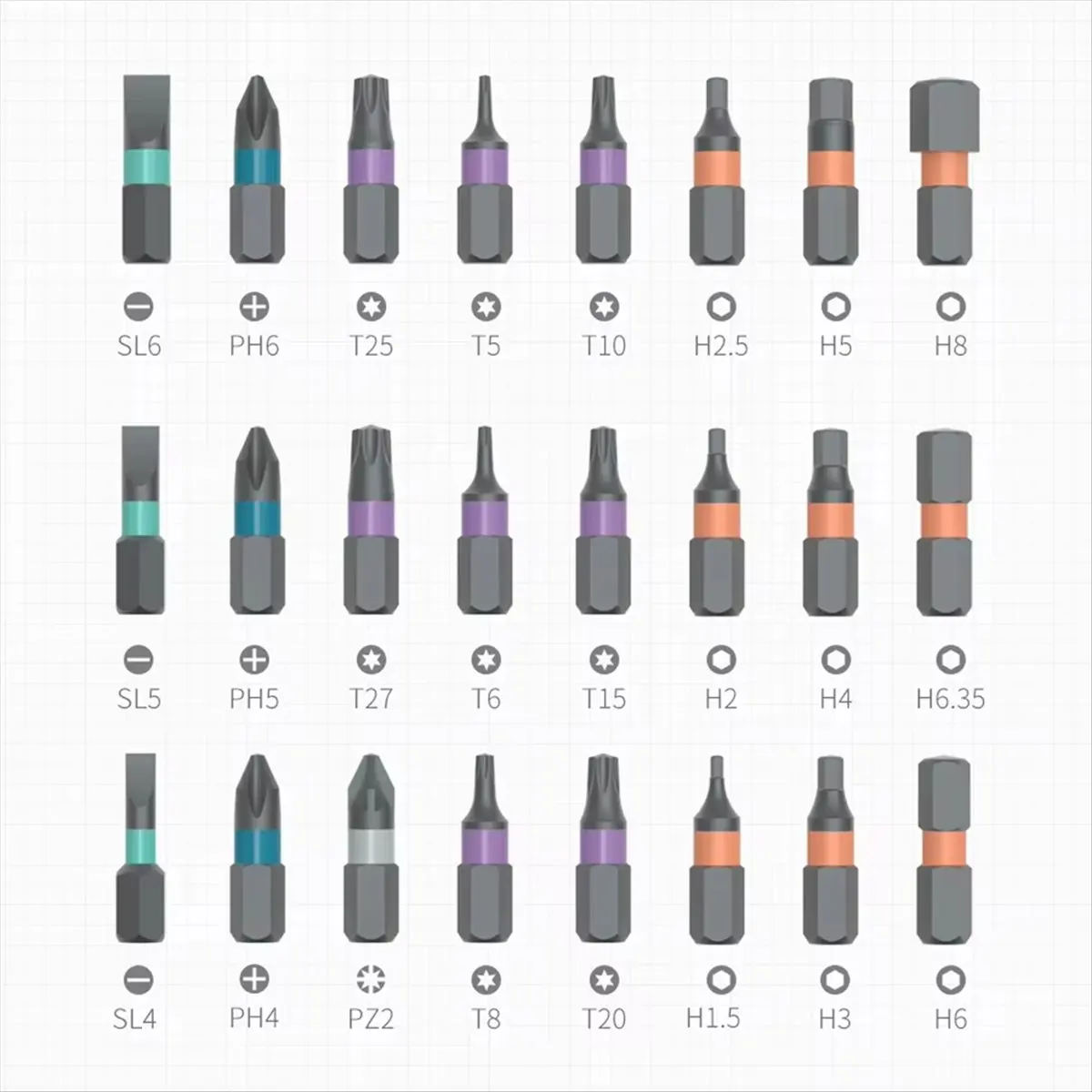 T32C New 24 in 1 Multi-Purpose Ratchet Wrench Screwdriver S2 Magnetic Bits Tools Set DIY Household Repair Tool
