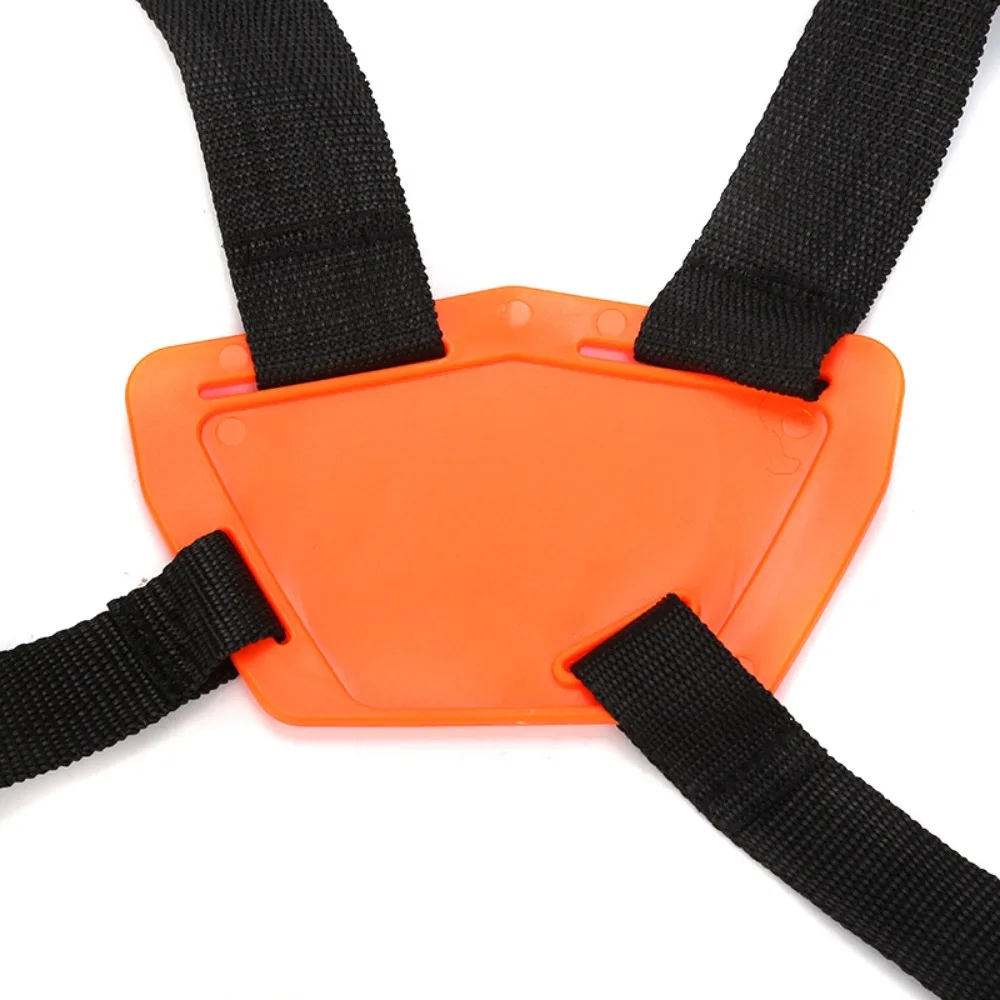 Orange Lawn Mower Harness Strap Adjustable Comfortable Double Shoulder Harness Strap W-Shape Durable Brush Cutter Strap