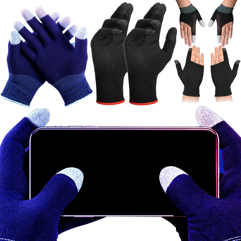 E-sports Game Finger Cover Anti Slip Touch Screen Gloves Breathable Sweatproof Knit Thermal Gloves for Phone Games Accessories