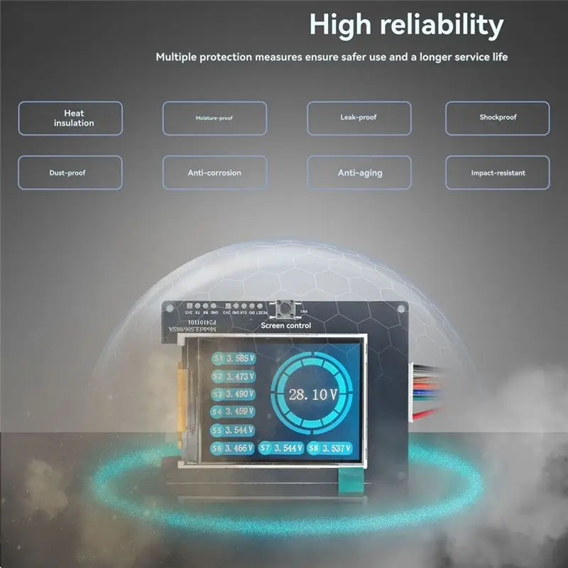 11.118S Battery Voltage Monitor Module, For Li-/For Lifepo4/LTO Battery Acquisition Display Of Single String& Total Voltage