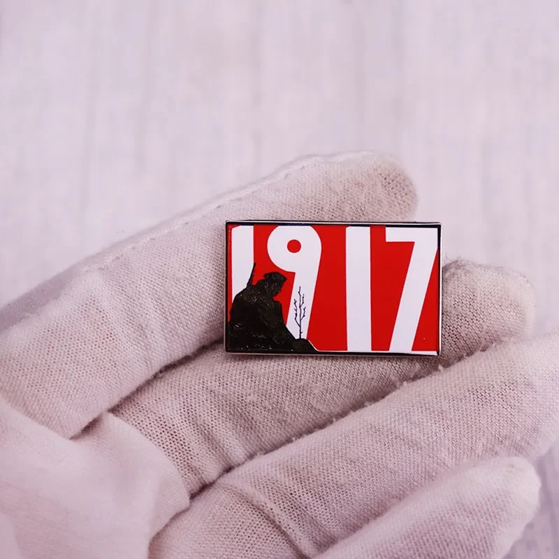 روسيا الشيوعية السوفياتي الدعاية المشارك بروش 1917 شارة #4