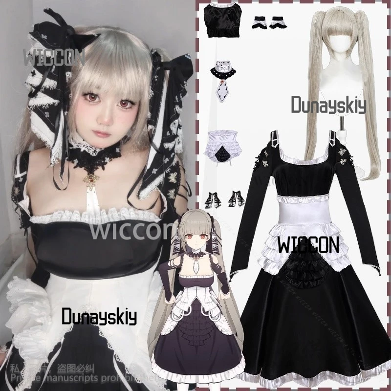 

Anime Game Azur Lane Cosplay Formidable Costume Gothic Black Lace Gorgeous Vintage Lolita Sexy Kawaii Dress Halloween Customized