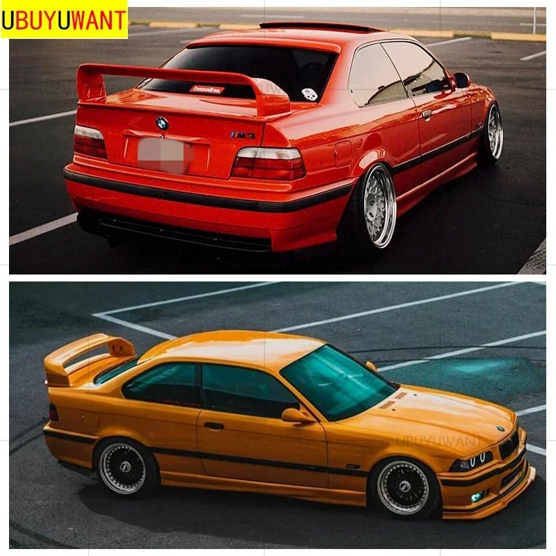 For BMW E36 M3 Spoiler 1990-2000 BMW M3 Series GT Style Spoiler E36 Series 3 Coupe ABS Plastic Materail Unpainted Spoiler