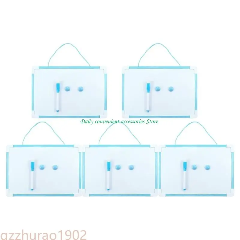 

97QB 5PCS Double-Sided Whiteboard for Wall Fridge, Whiteboard with Marker