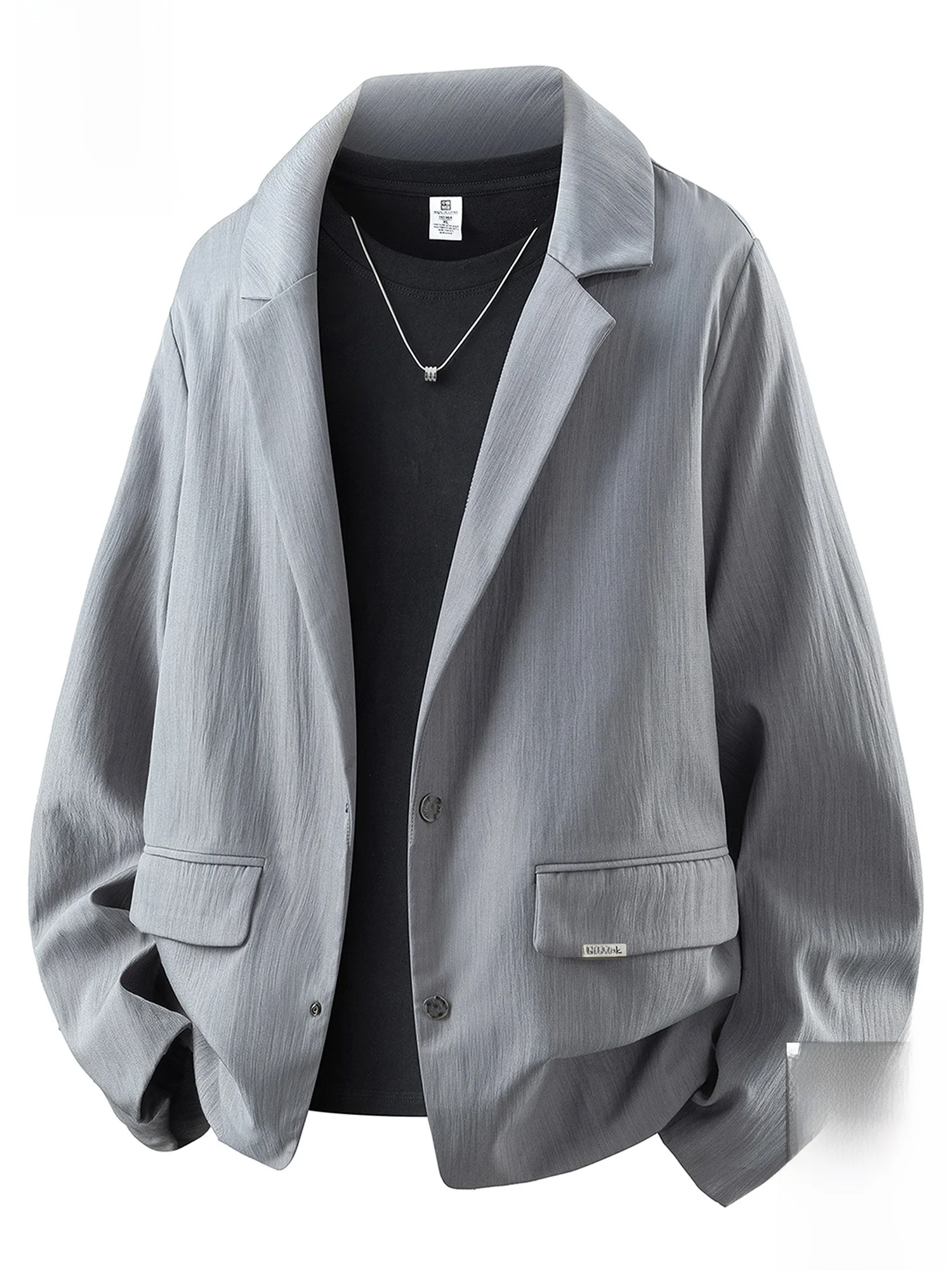 

PaulFrank Briti Sle Men's Casual Loose Fit Suit Jaet Spring Season Polyester Fiber Stand Fit Anti-Wrinkle Proc