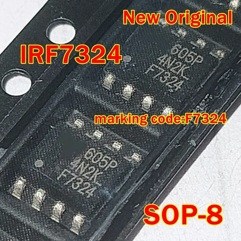 

1pcs to 100pcs IRF7324TRPBF IRF7324PBF IRF7324 SOP-8 marking code:F7324 New Original Dual P-Channel 20V (D-S) MOSFET