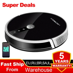 LIECTROUX/LILIN C30B Robot Vacuum Cleaner AI Map Navigation,Memory,Smart Partition,WiFi App,6000Pa Suction,Electric Water Tank