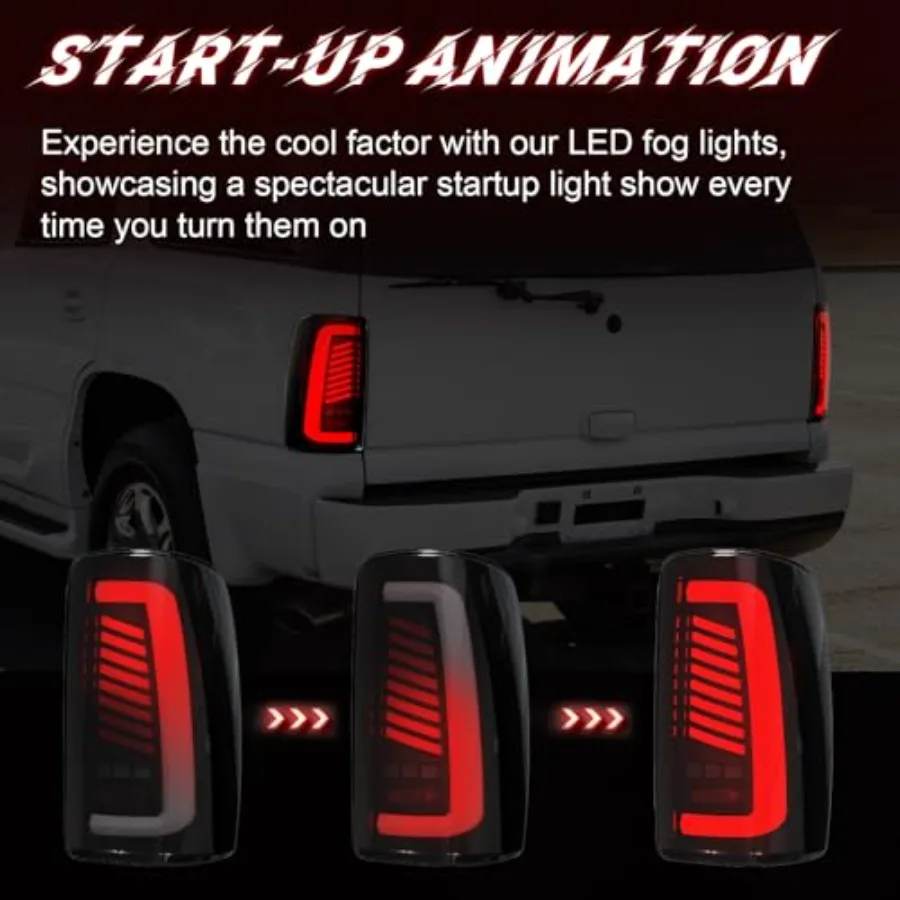 مصابيح خلفية LED متتابعة لـ 20002006 تشيفي سوبربان 1500 2500 تاهو جي إم سي يوكون يوكون XL 1500 2500 مع بداية الرسوم المتحركة داينا #2