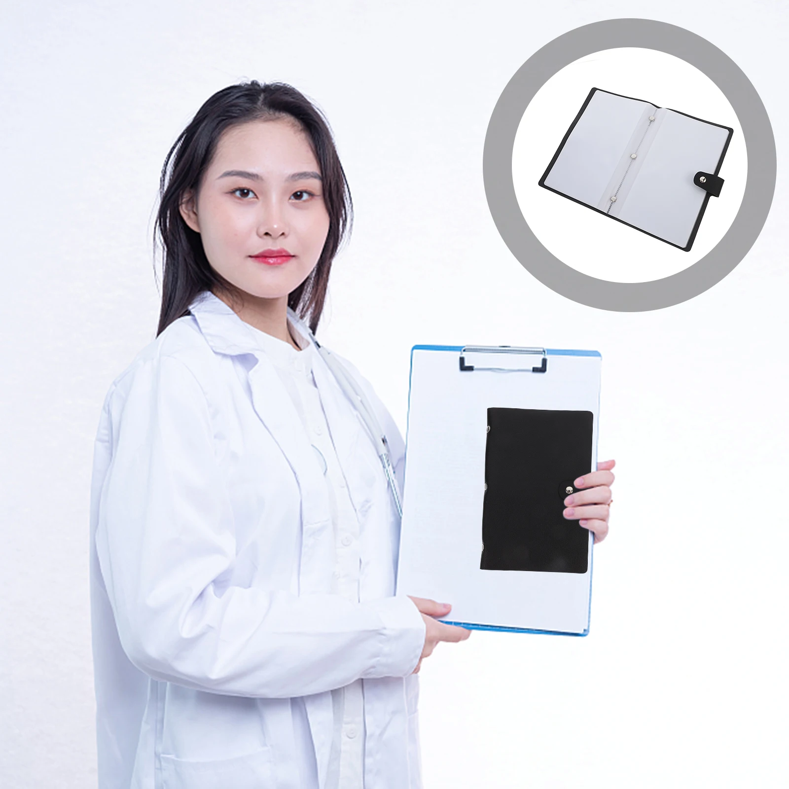 

Plastic Invoice Album Business Checkbook File Storage Folder Office Bill Organizer Receipt Container Portable Document Holder