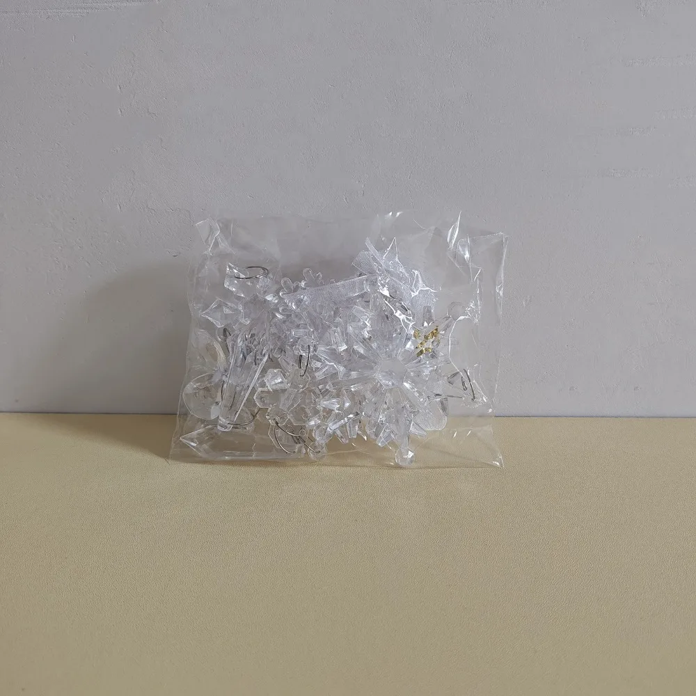 

6PCS Creative Christmas Tree Ornament Acrylic Ice Bar Simulation Snowflake Christmas Gifts Pendant Pendant New Year