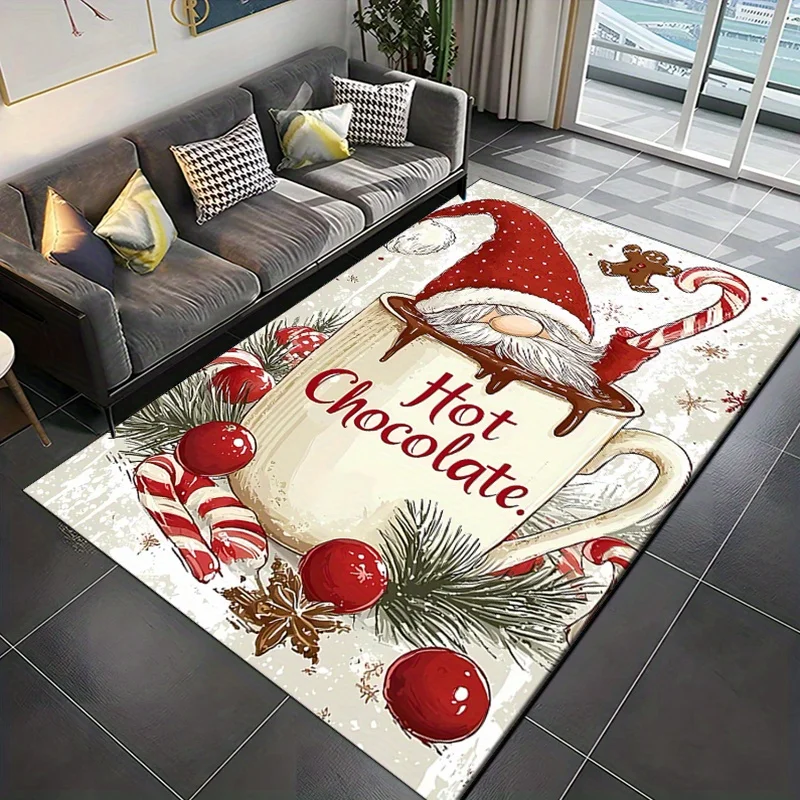 

Crystal Velvet Christmas Decor Xmas Printed Area Rug Carpet for Bedroom Living Room Home Decor Rugs Mat Non Slip Mat Rug