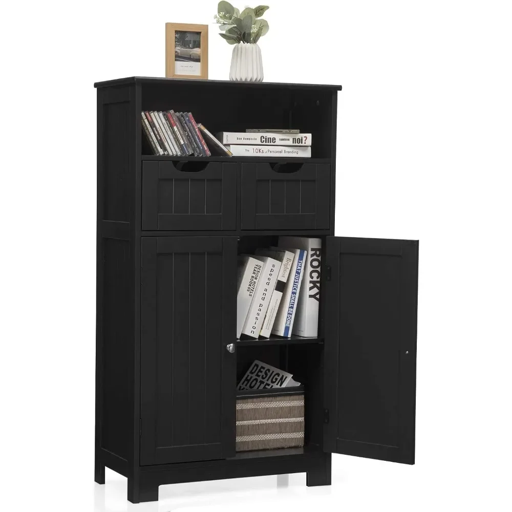 

Bathroom Floor Cabinet,Storage Cabinet w/Open Shelf,Standing Cupboard for Kitchen, Bathroom Cabinet for Living Room Home Office