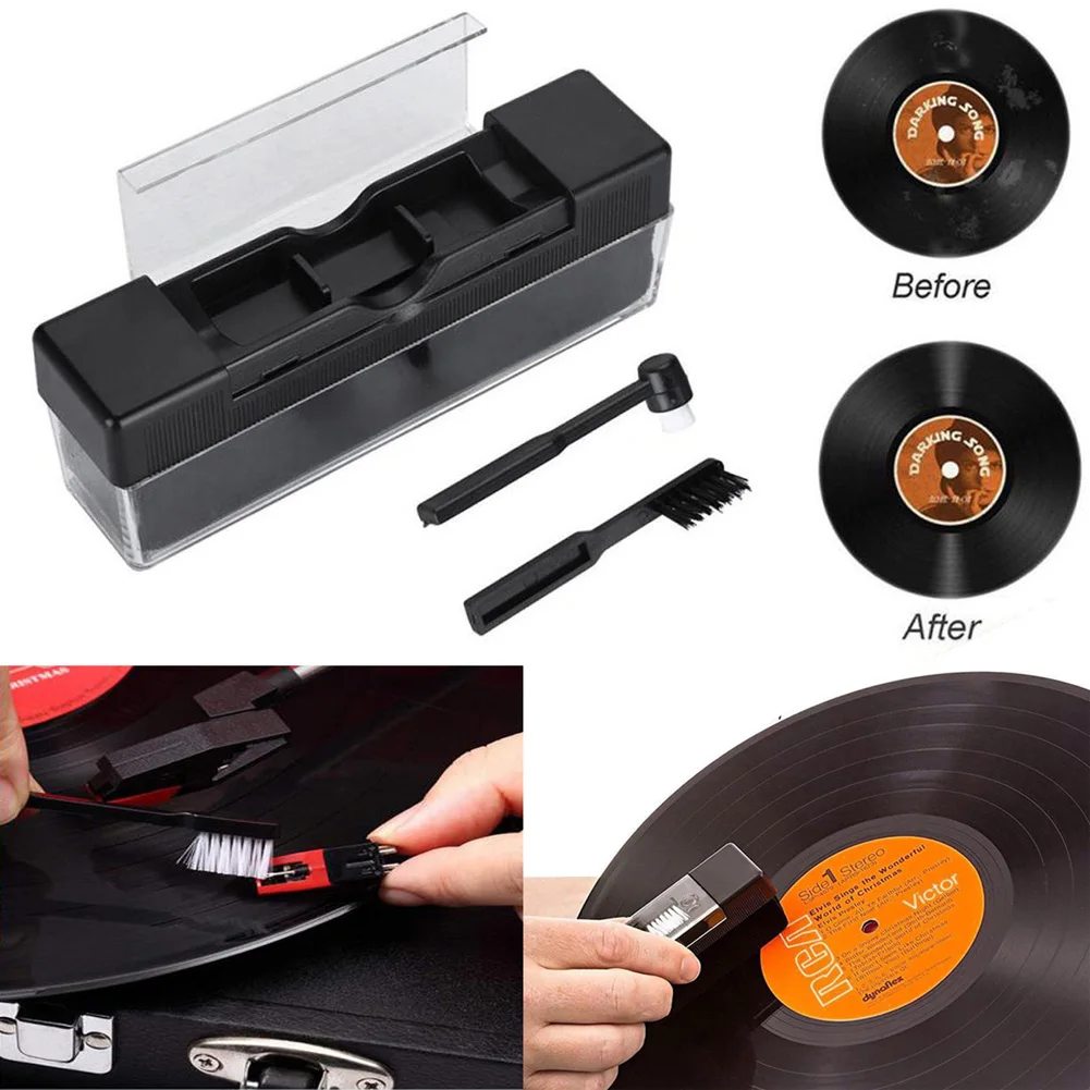 

Vinyl Record Cleaning Kit 3-in-1 Turntable Records Cleaner Tools With Soft Anti Static Velvet Cleaner Brush Touch Pen Cleaning