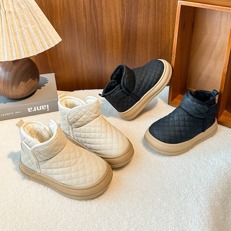 

Детские зимние сапоги, зимняя бархатная утепленная детская хлопковая обувь, теплая детская обувь на нескользящей мягкой подошве для малышей, детская обувь