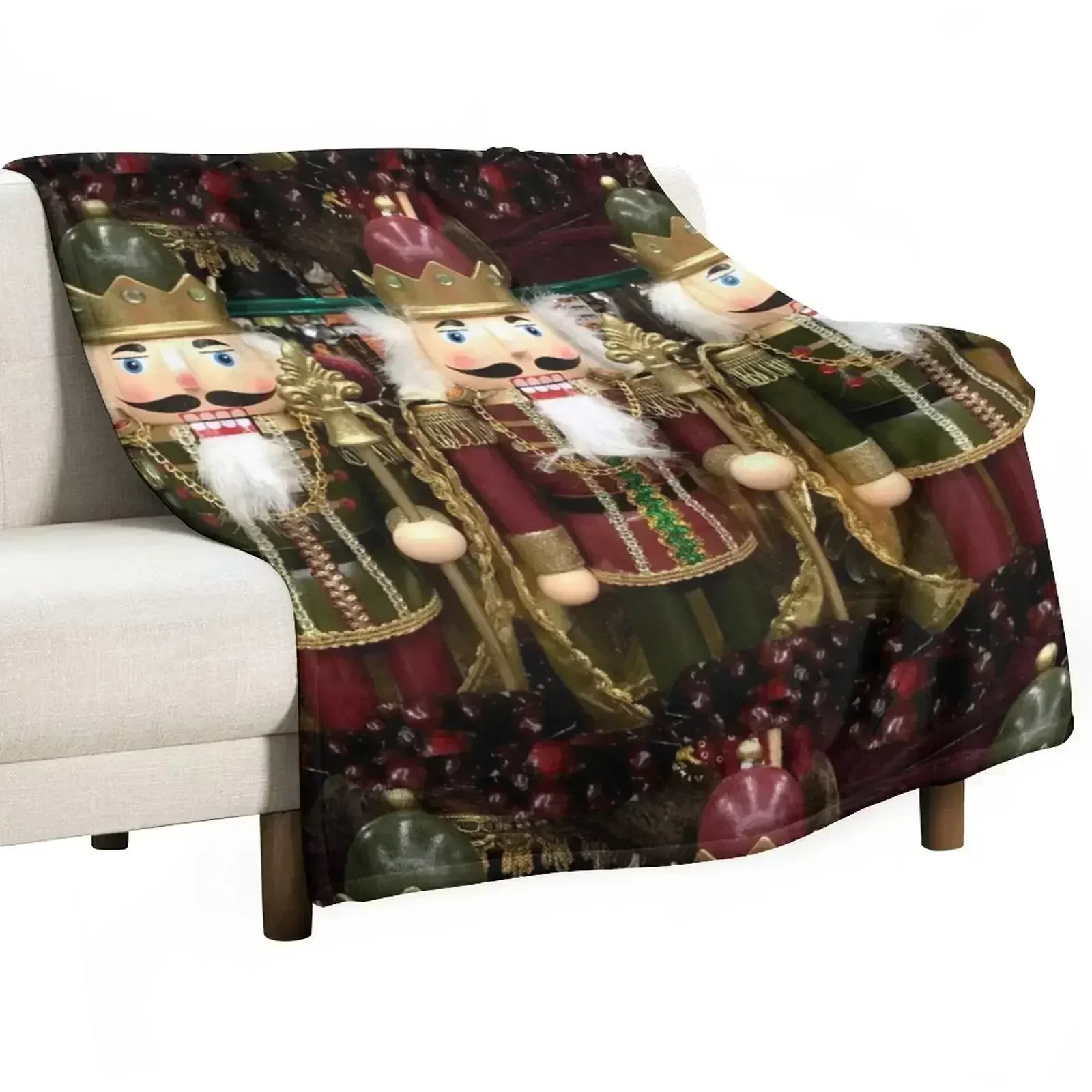 

Christmas Nutcracker Trio Throw Blanket Warm halloween Beach for sofa Blankets