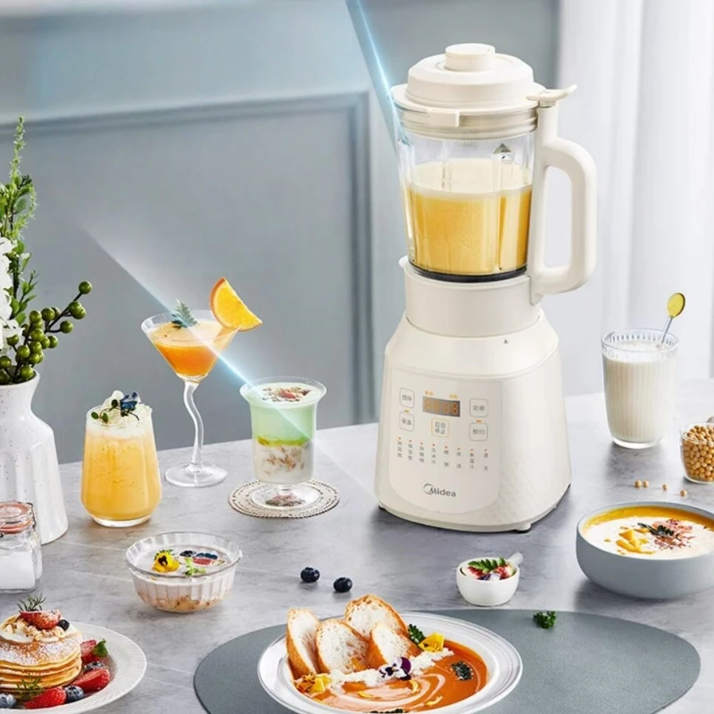 ميديا 220 فولت خلاطات عالية السرعة المنزلية الصغيرة ماكينة تصنيع حليب فول الصويا 1200 واط ماكينة طهي أوتوماتيكية بالكامل متعددة الوظائف