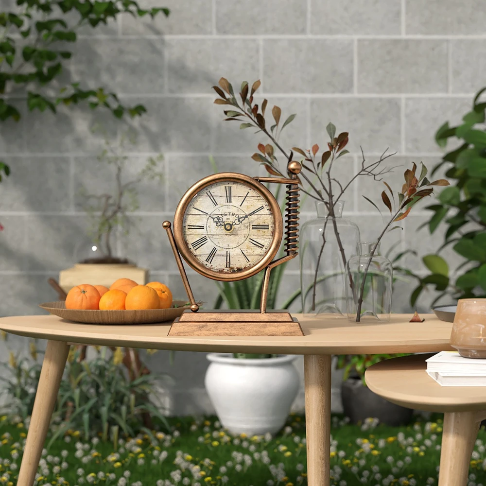 Horloge de bureau en métal rét - Home Office Industrial Style avis et prix