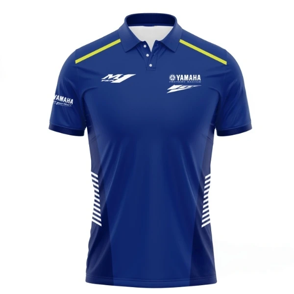 

Новая летняя футболка-поло YAMAHA Racing Team, эксклюзивная гоночная версия, униформа для мотокросса MXGP, короткий рукав, для езды по бездорожью, рабочая одежда