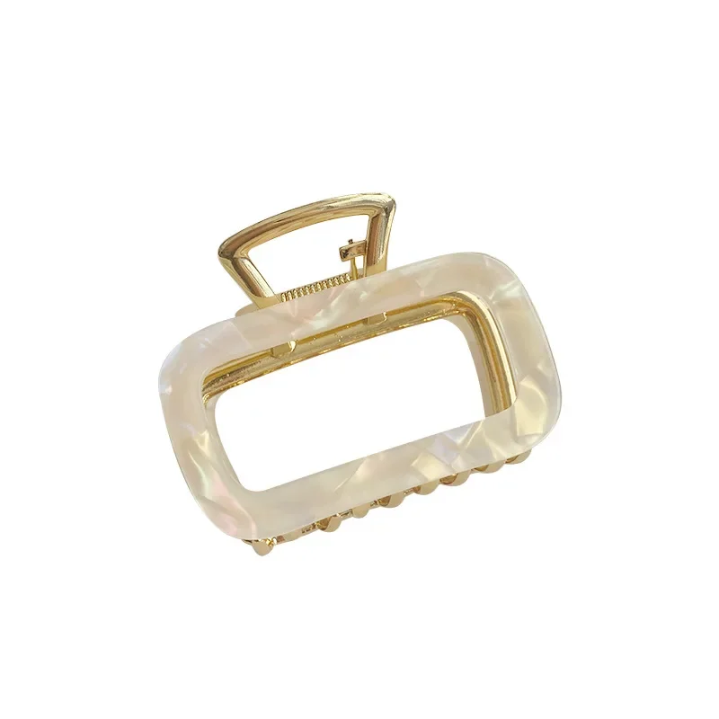 Small Size Square Hair Claws Colorful Elegant Acrylic Hairpins Barrette Crab Hair Clips Headwear for Women Girl Hair Accessories