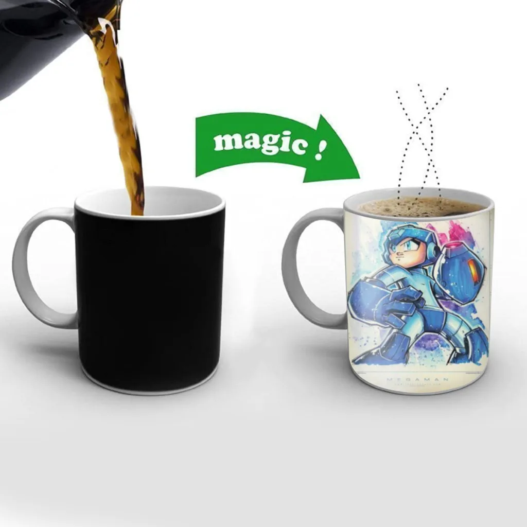 Rockman Megaman Game Free shipping Magic Color Changing Ceramic Coffee Mug Cup Friends Gift