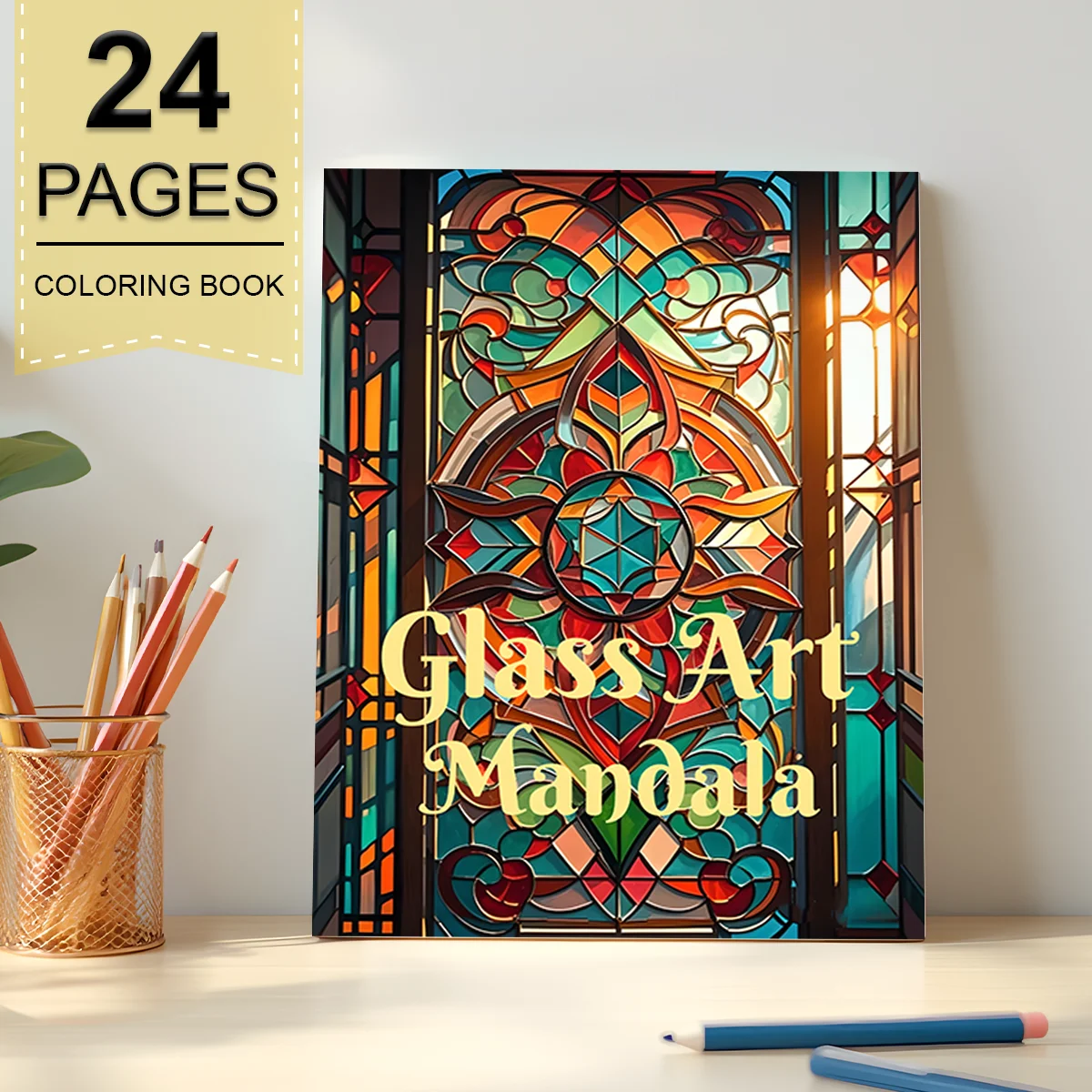 Vintage Mandala Coloring Book for Adults - 24 Pages of Simple Line Art Designs for Relaxation and Creativity