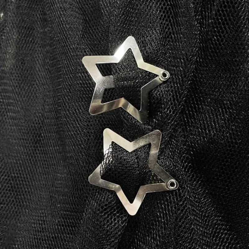 1/10pcs Girls Star BB Hair Clips Women Cute Metal Silver Star Hair Clips Side Barrettes Hair Grip Y2K Hair Accessories Headwear