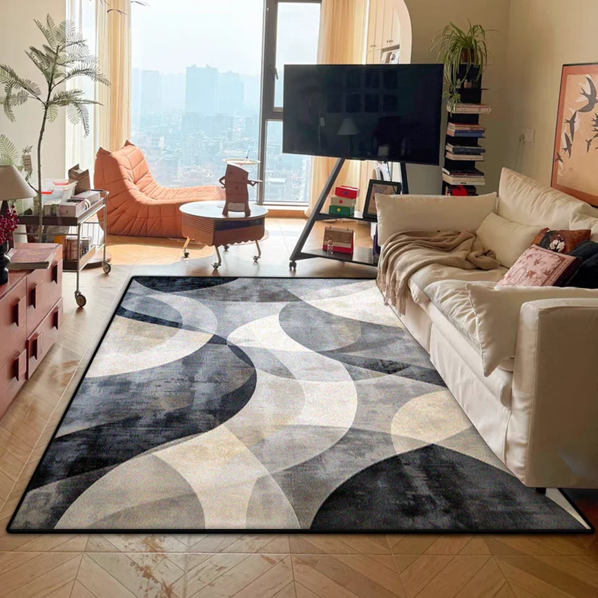 

Современный абстрактный нескользящий ковер для гостиной, большой размер, мягкий коврик для украшения спальни, легко чистящийся коврик для дивана, стола, настраиваемый